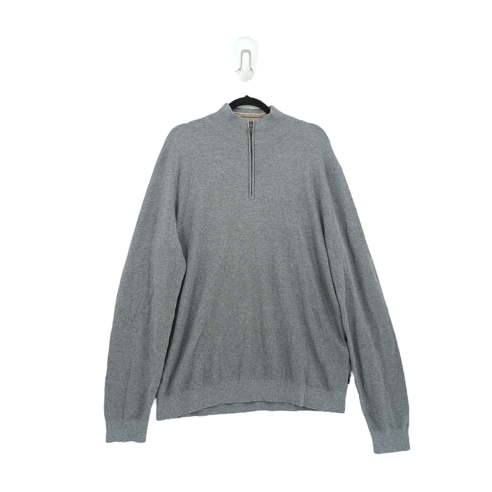 Ted Baker London Men 6 US XXL Waylayd Pullover Sweater Marl Gray Knit Henley NEW